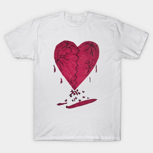 Broken Heart T-Shirt by JadedAlice